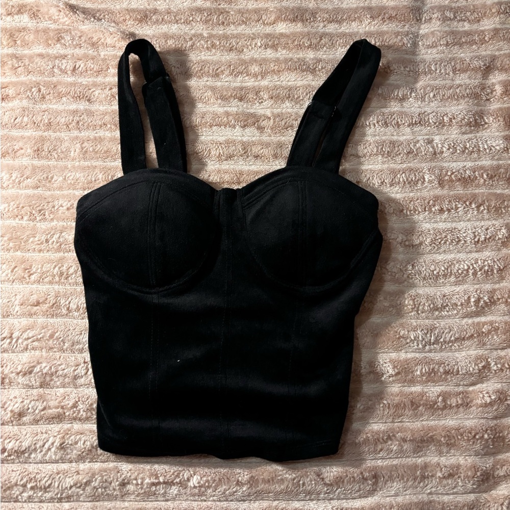 No Boundaries Black Bustier Top